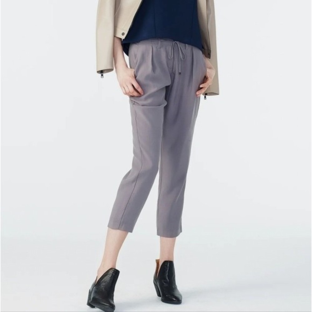 Armani Exchange Pleat Drawstring Trouser Pants Crop